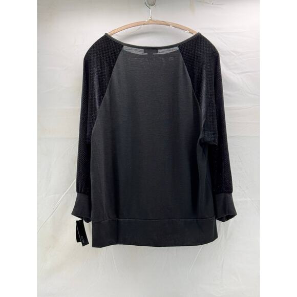 ALVX xL women’s black / sparkles long sleeve top - Picture 1 of 9